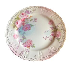Royal Crown Hand Painted Chantilly Rose Plate 1956 Signed P. Kent